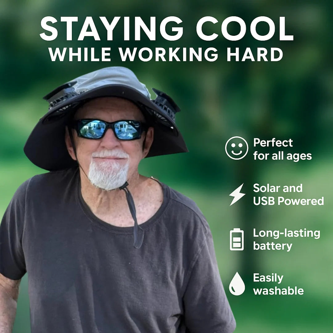 Solar Fan Hat Solar Breeze