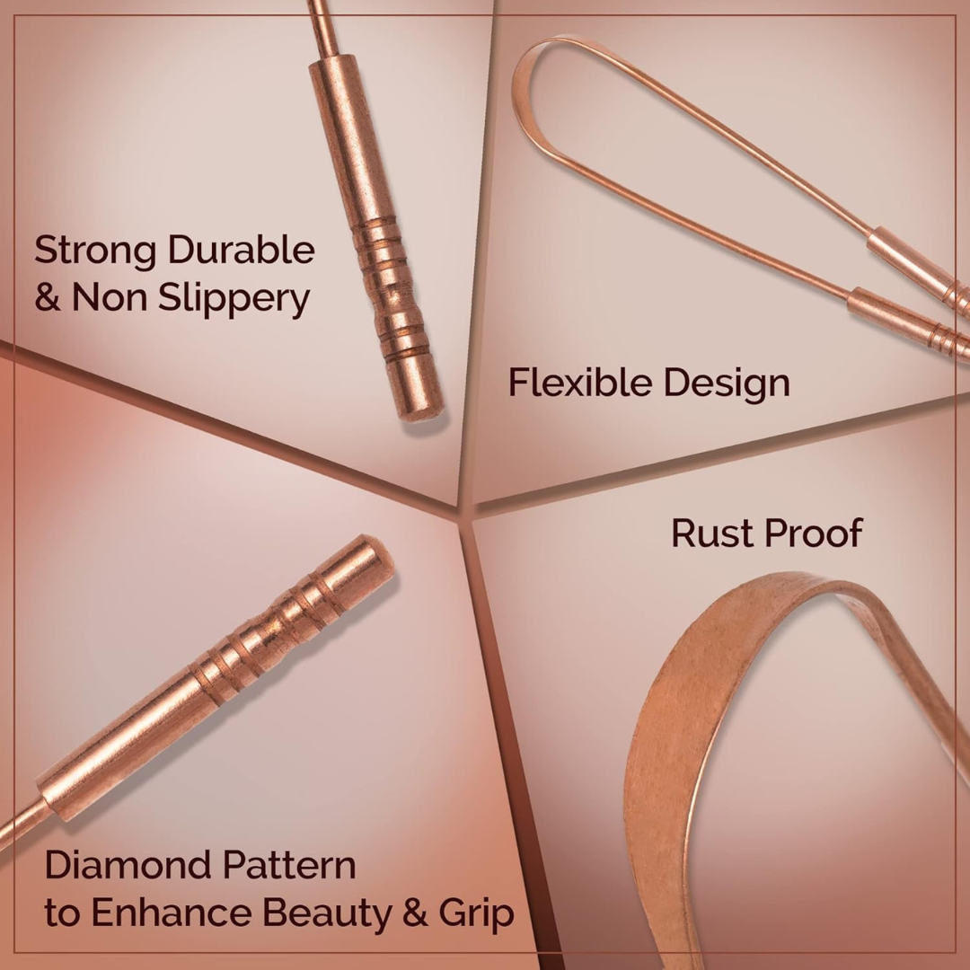 Copper Tongue Scrapper (3 PACK)