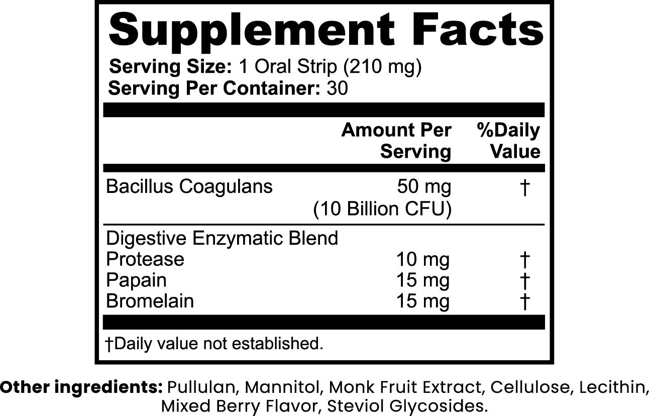 Gut & Breath Support Strips [Probiotics + Enzymes]