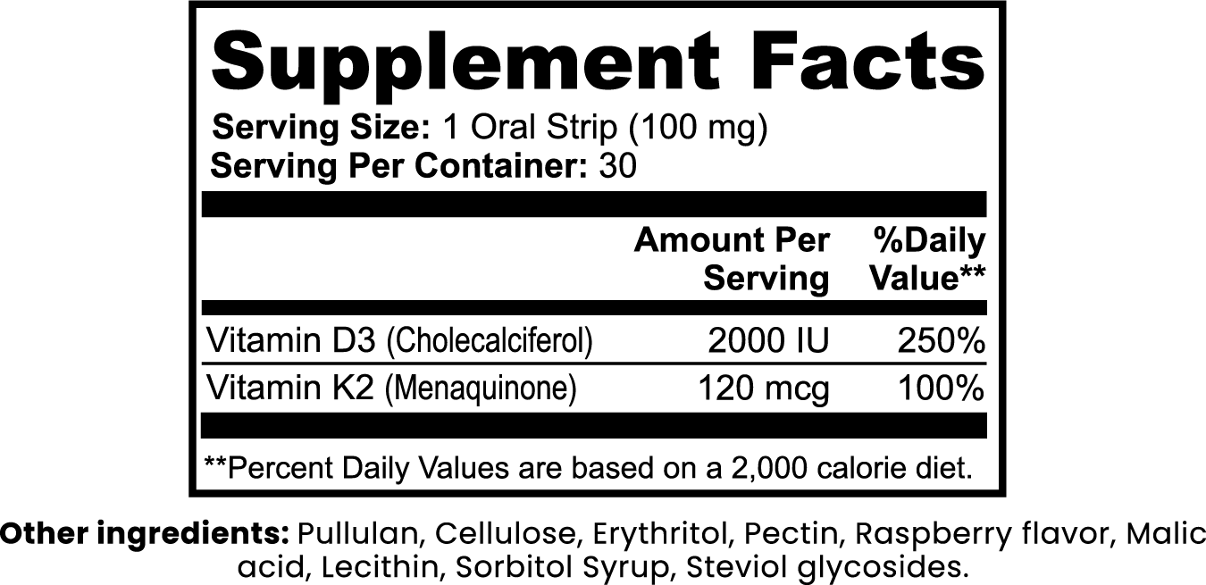 Bone Support Strips (K2+D3) [6 Pack]