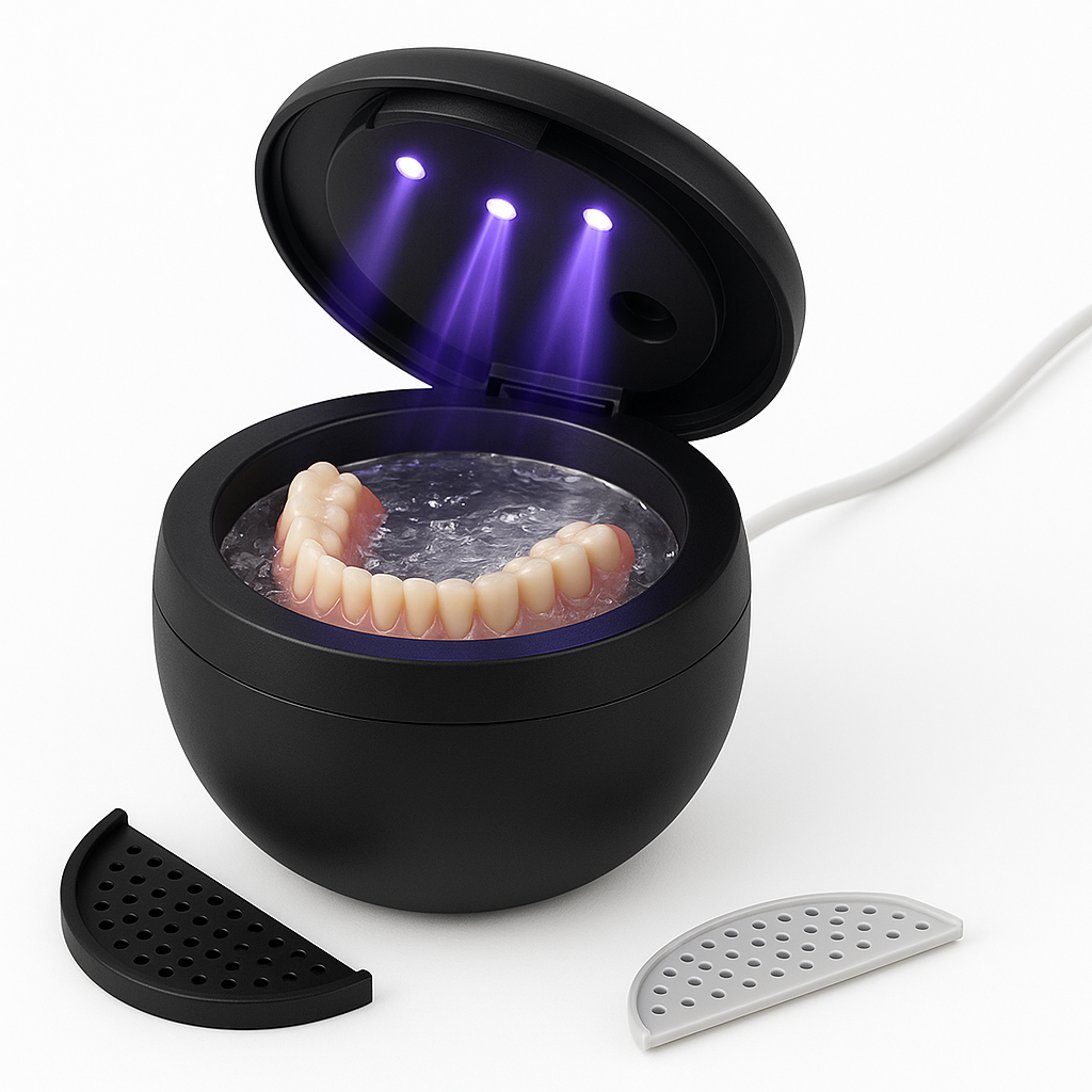 Ultrasonic Denture Dome with UVC Sanitizer