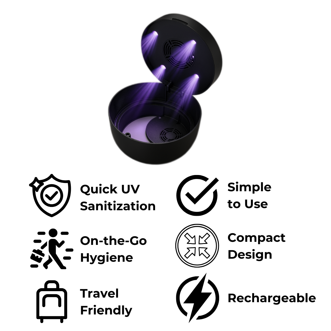 Denture Travel Dome UVC Case